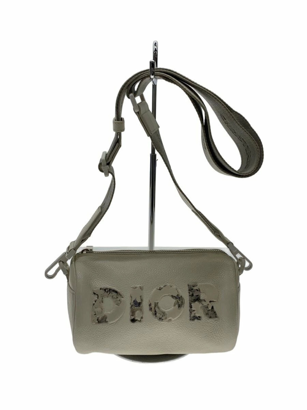 Christian Dior Daniel Arsham Roller bag grained calfskin Beige White